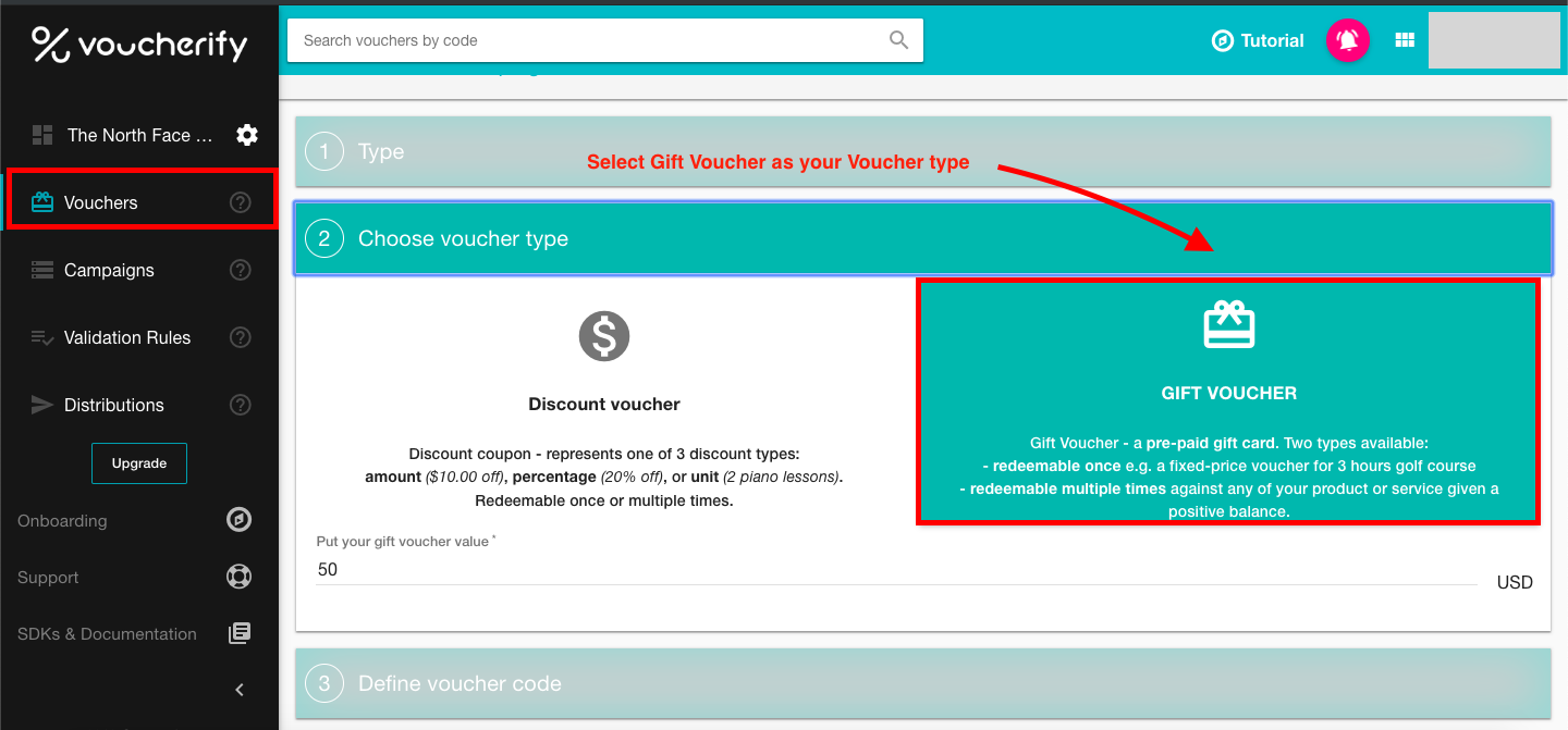 Voucherify- کارتهای هدیه به عنوان پاداش