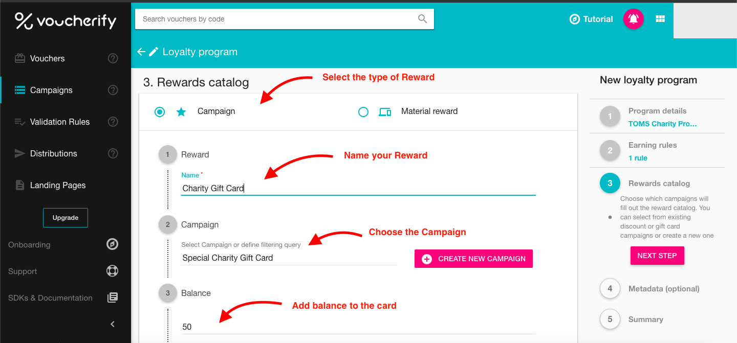 کاتالوگ Voucherify-Rewards