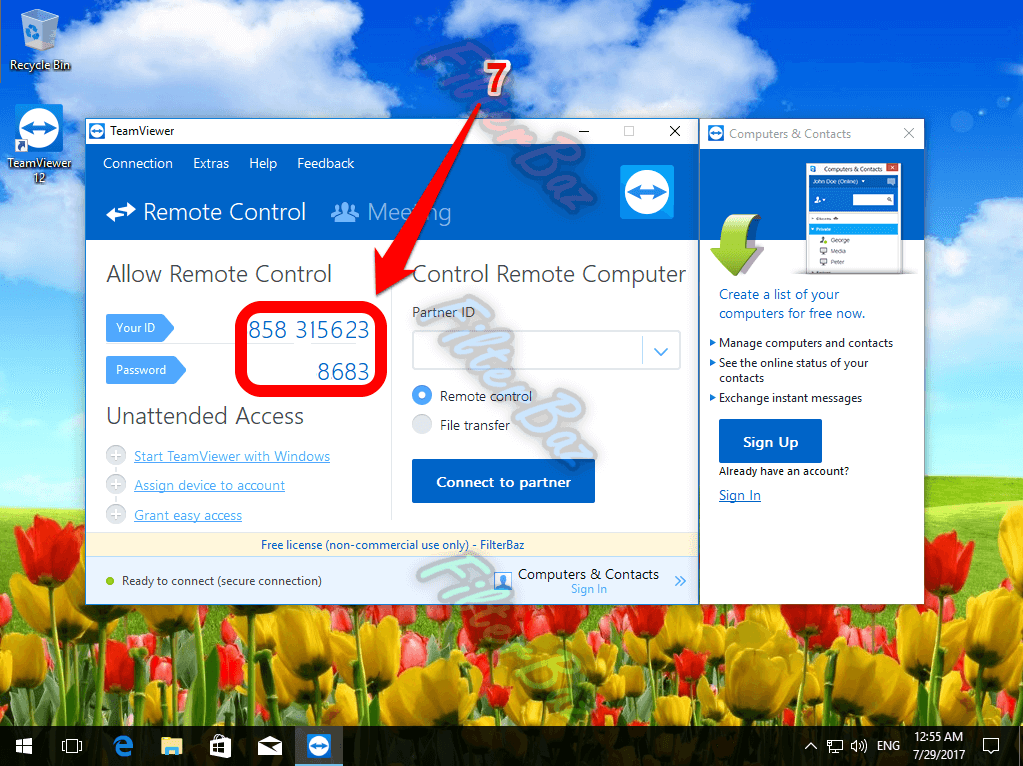 نصب team viewer