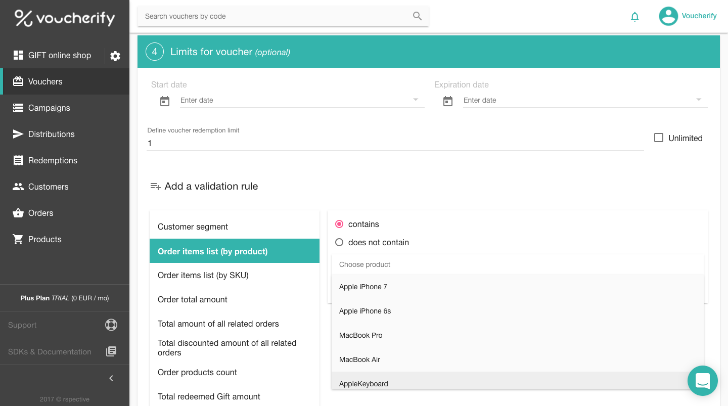  کوپن افزودن محدودیت های کوپن ، تخفیف 