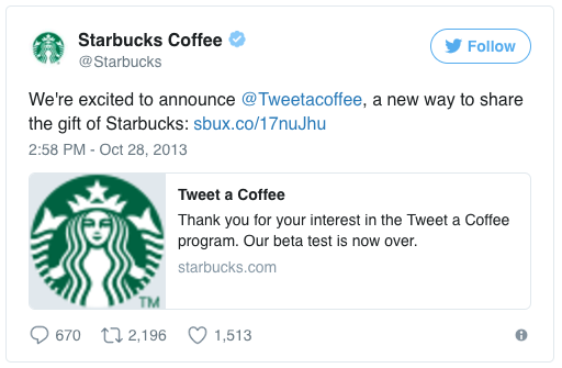  رسانه های اجتماعی برای کوپن ها - مثال Starbucks 