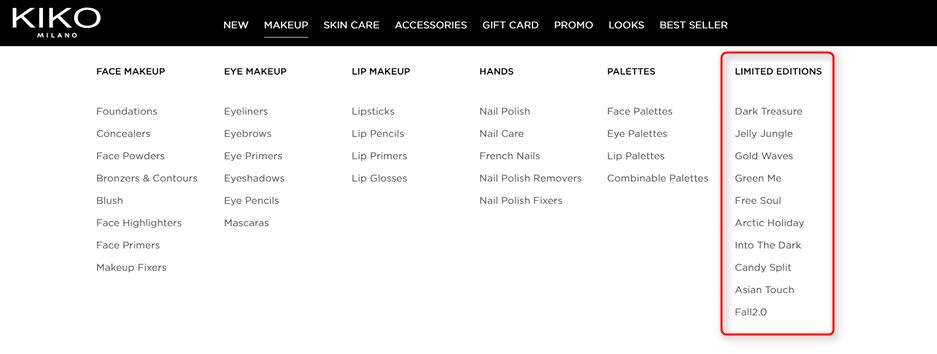  KIKO وفاداری برنامه محدود نسخه 