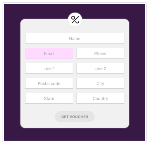  ویجت کوپن را برای رستگاری کد 