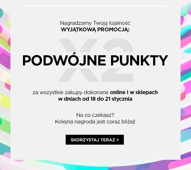  امتیاز 2 برابر ، هم به صورت آنلاین و هم در مغازه ها ، فقط به کاربران موجود در برنامه KIKO پاداش ، در یک بازه زمانی محدود 