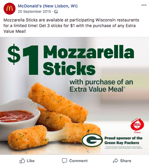  رویدادهای محلی مک دونالد 