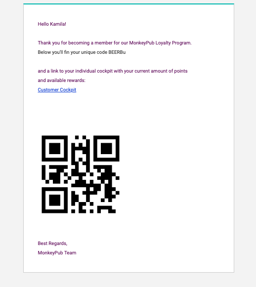  برنامه وفاداری پیام الکترونیکی خوش آمدید 