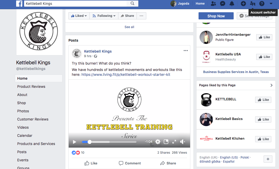  profileKettlebell Kings پروفایل Facebook دانش و پایگاه آموزشی برای پیروان خود. 